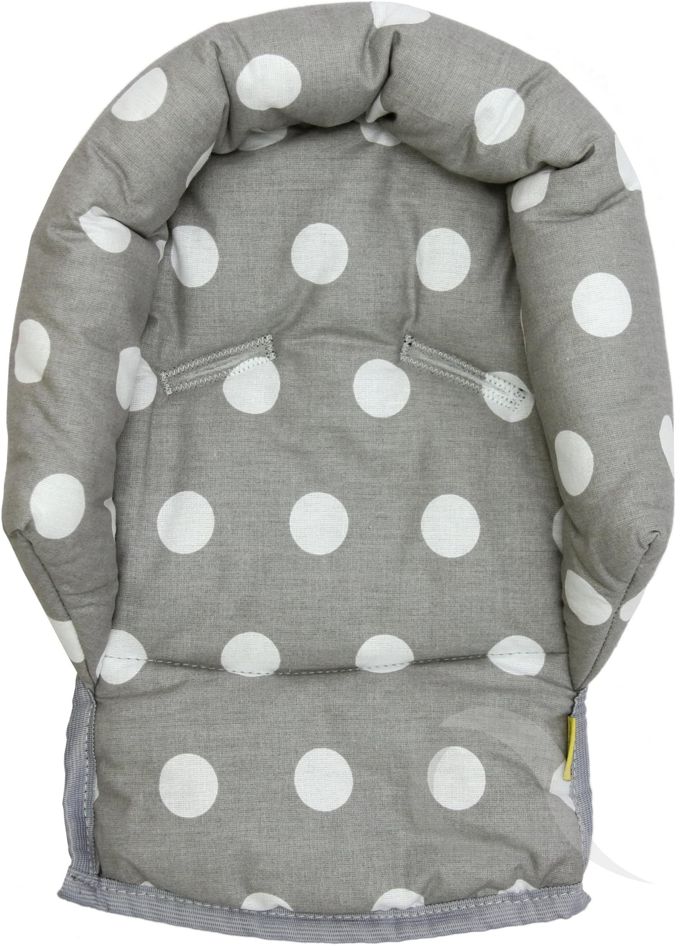 UNIVERSAL Infant \ Baby \ Toddler car seat, stroller head support pillow (Soft Cotton) (Spotty/grey)