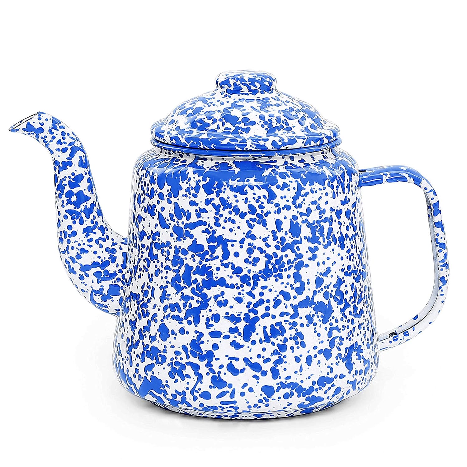 Best Enamelware Tea Kettle White With Black Handle