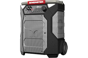 Monster Rockin’ Roller 270 Indoor/Outdoor Portable Bluetooth Speaker | up to 200W of 270 Degree Sound & up to 100 Hours of Playtime