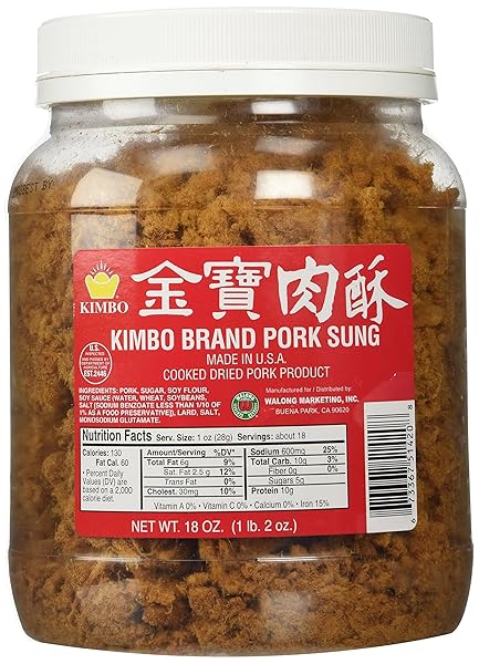 KIMBO BRAND SUNG COOKED DRIED PORK 18 OZ...