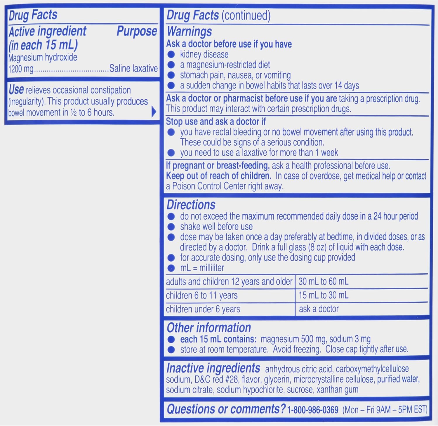 30 Milk Of Magnesia Ingredients Label - Labels Database 2020