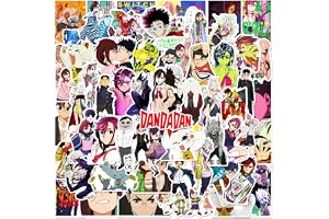 60PCS Dandadan Stickers Pack Anime Character Sticker for Water Bottle Laptop Skateboard Journal, Waterproof Vinyl Cool Manga Decals for Teens Adults Party Supplies