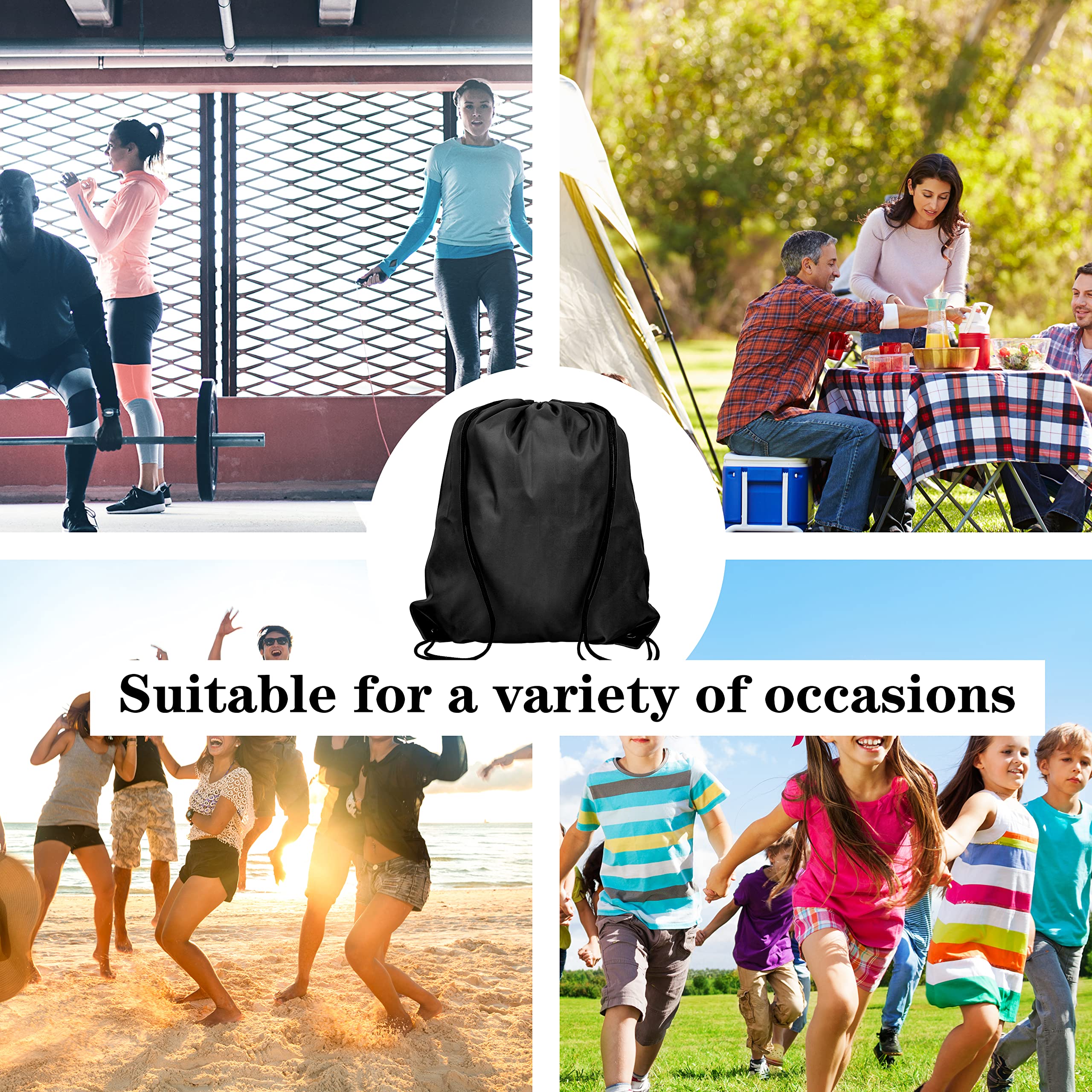 Topspeeder 600Pcs Drawstring Backpack Bags String Backpack Sports Sack Pack Bulk Cinch Tote Gym Bag For Women Men Outdoor Traveling Sports Backpack(20 Colors)