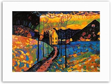 Amazon Com Wee Blue Coo Wassily Kandinsky Winter Landscape Poster Painting Old Master Canvas Art Prints Furniture Decor