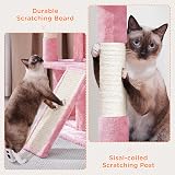 Yaheetech 91cm Cat Tree Tower with Double Condo Pink Cat Scratching Post view 4