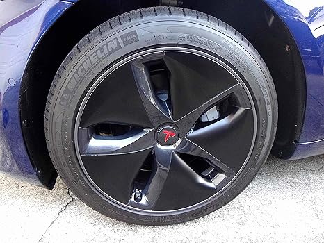 Ev Wraps Tesla Model 3 Aero Wheel Wrap Satin Black