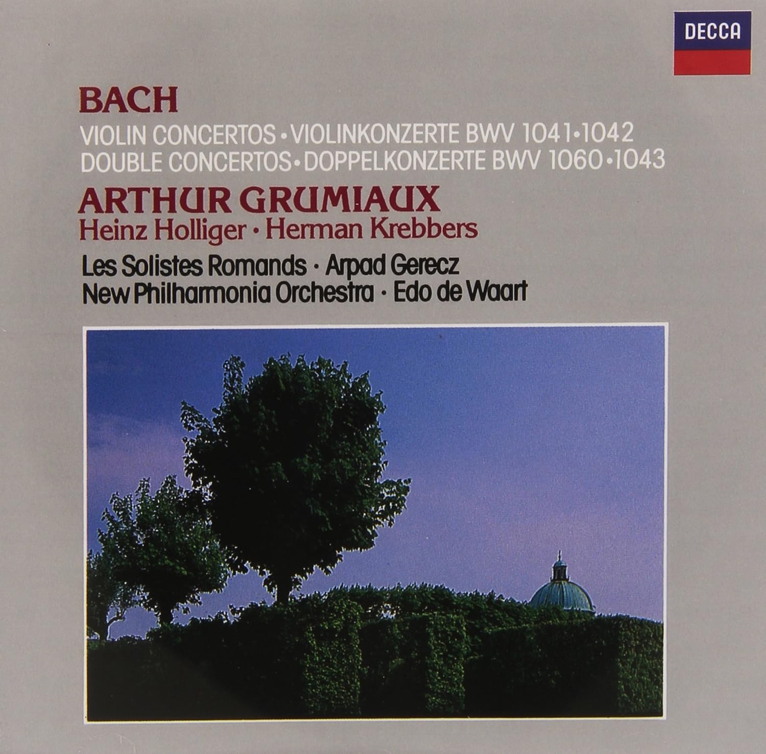 Bach, J.S. Violin Concertos; Double Concertos Arthur Grumiaux, Herman