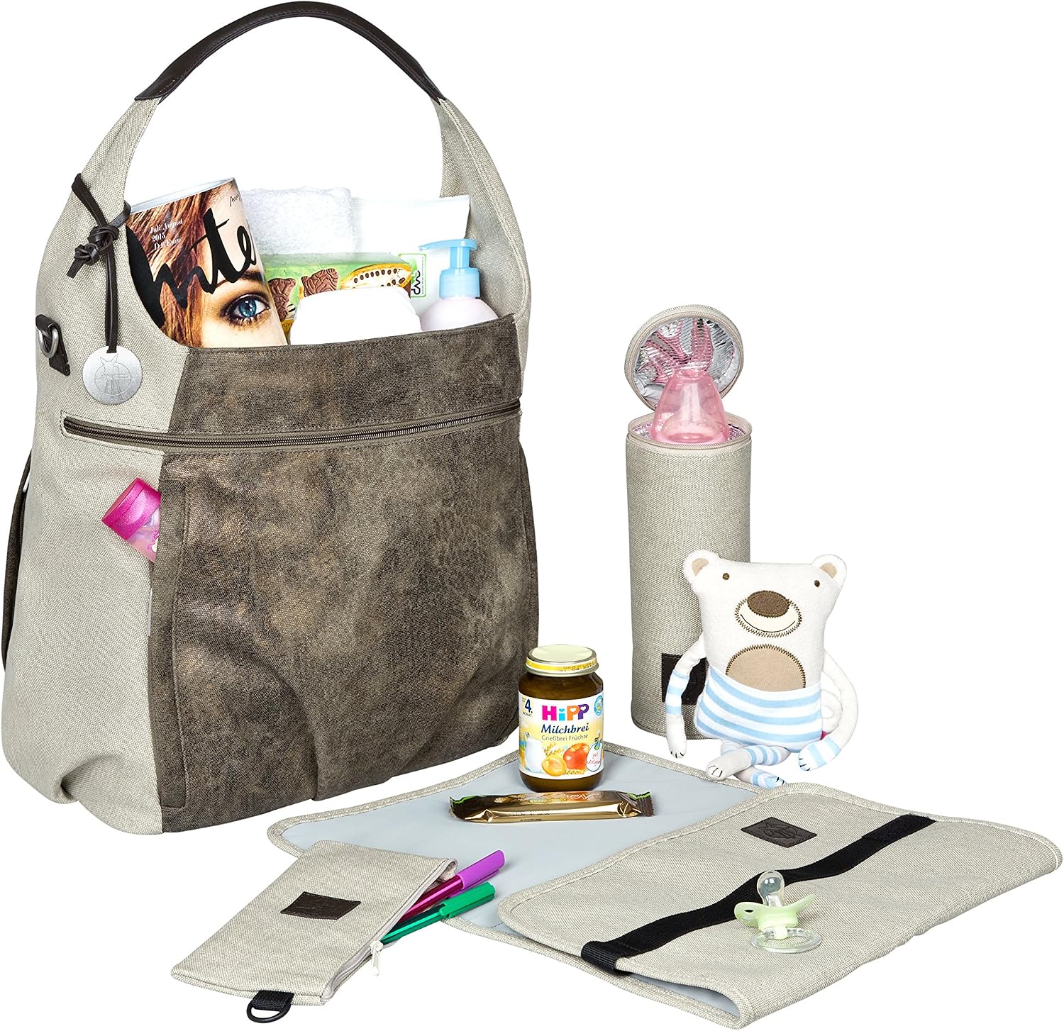 Lassig Casual Hobo Bag (Olive Beige), 1 Stück (1er Pack) - Image 3