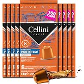 Cellini Caff&egrave; Portofino Aluminum Nespresso Pods, 100 Count, Medium Roast Coffee Capsules, 100% Nespresso Original Machine Compatible