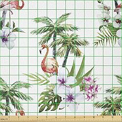 Ambesonne Palm Tree Fabric by The Yard, Tropical