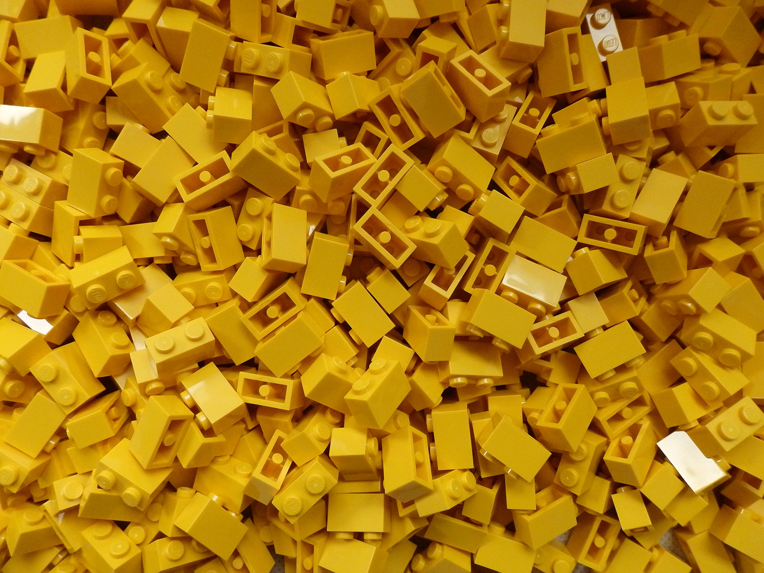 LEGO Bricks: Yellow 1x2. Part 3004 (X 100)