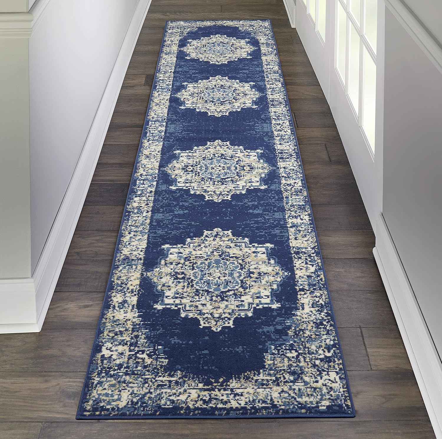 Rugs, Pads & Protectors - Nourison Grafix Persian Navy Blue 2'3