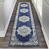 Nourison Home Grafix Navy Blue 2'3