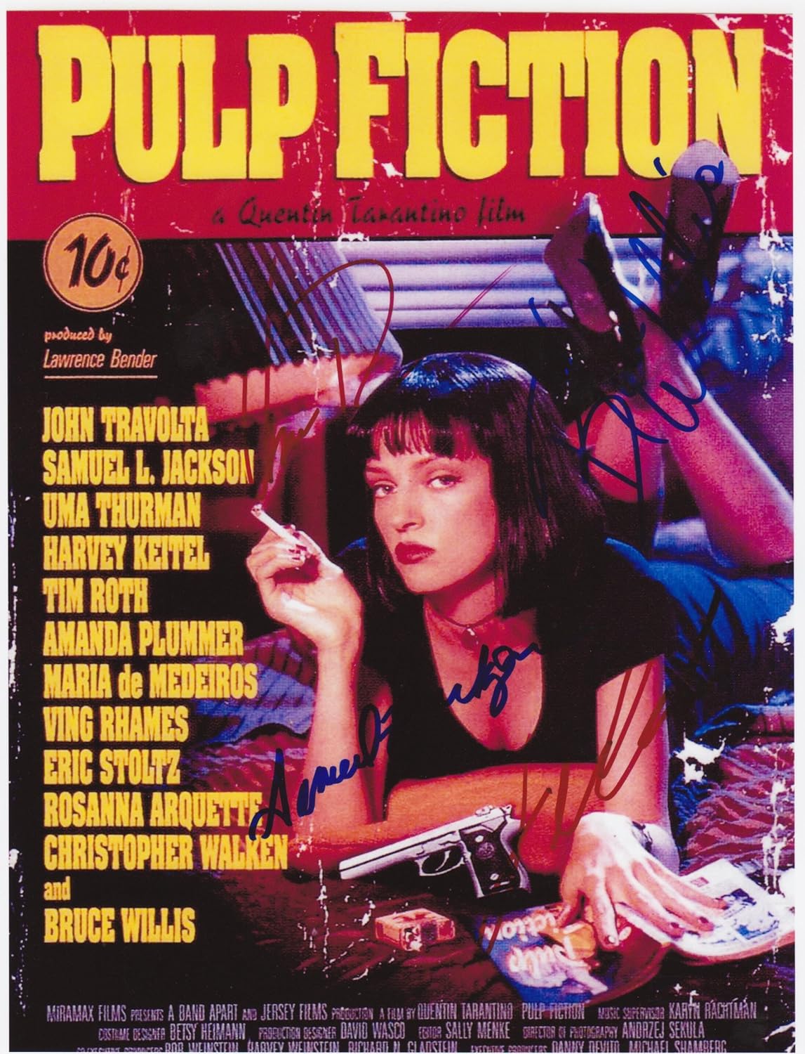 Kirkland Pulp Fiction 8 X 10 Movie Poster Autograph on Glossy Photo Paper