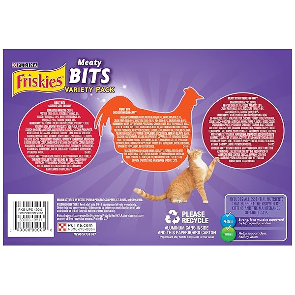 FRISKIES WET CAT FOOD, MEATY BITSVARIETY PACK, (24) 5.5 OZ CANS