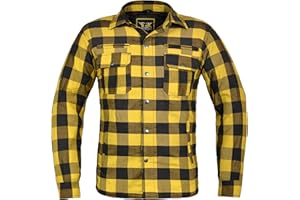 TIGER MOTO Armored Motorcycle Flannel Jacket for Men – CE-Approved Riding Shirt with Removable Armor for Riders
