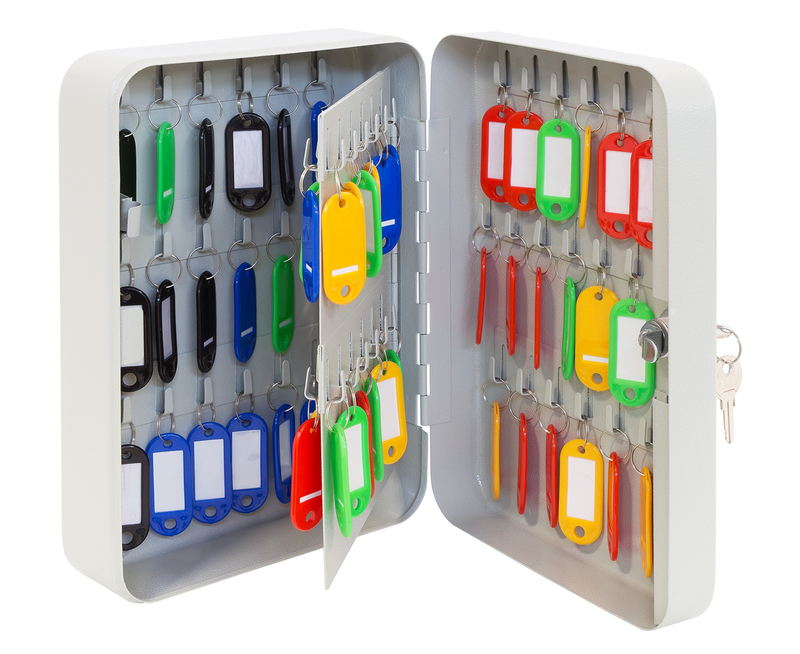 Arregui Cabinet for 80 Keys, Fixed Steel, Light Grey, 24 x 30 x 8 cm