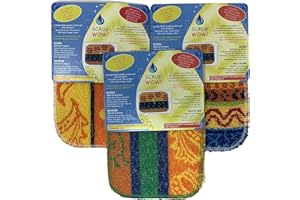 Designs, 2 Sided. Made in Europe Environmentally Friendly and Dishwasher Safe! 3 Pack Includes 3 Best Scrubbies, Extreme Valu