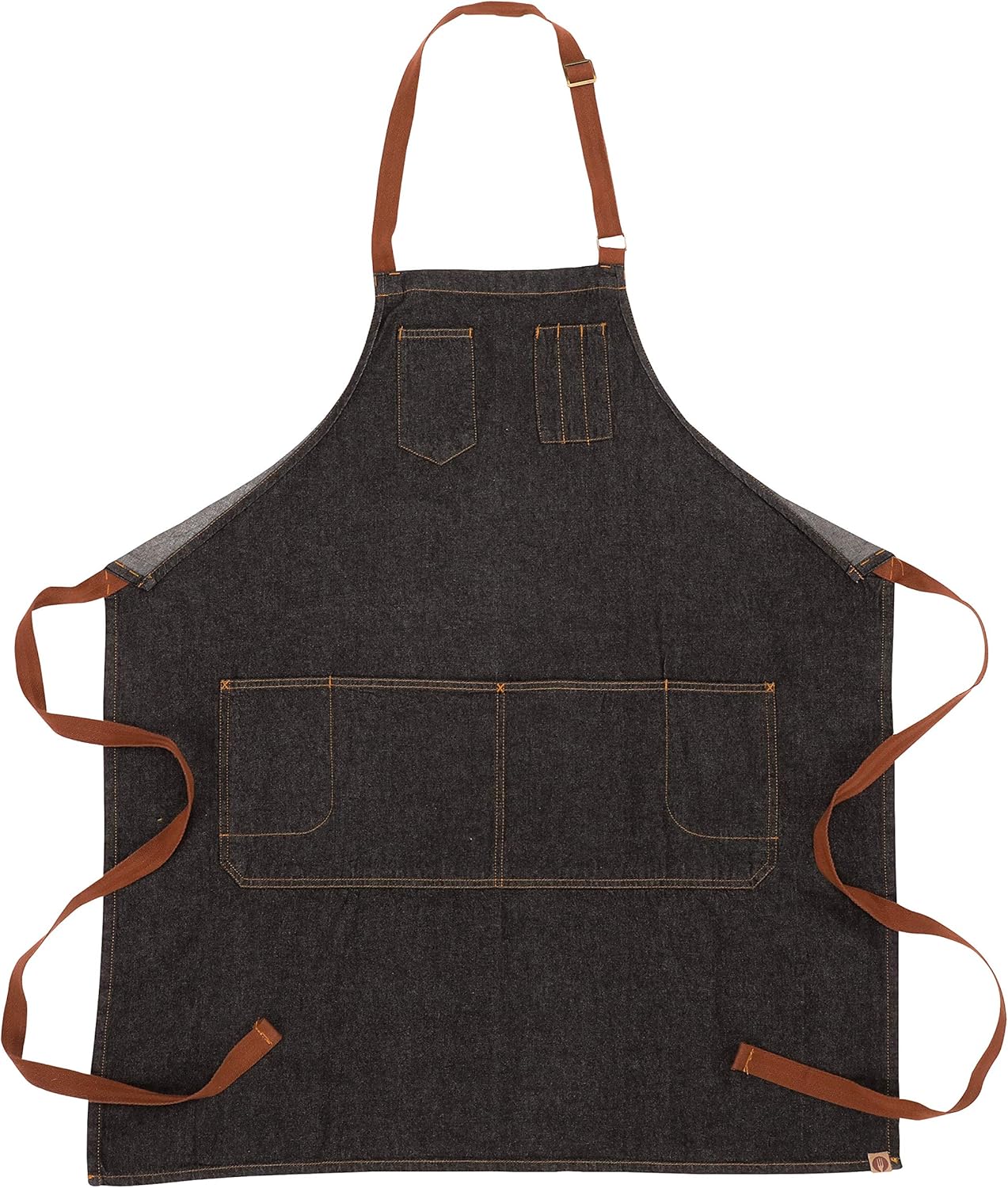 Chef Works Unisex Memphis Bib Apron, Black, One Size: Clothing