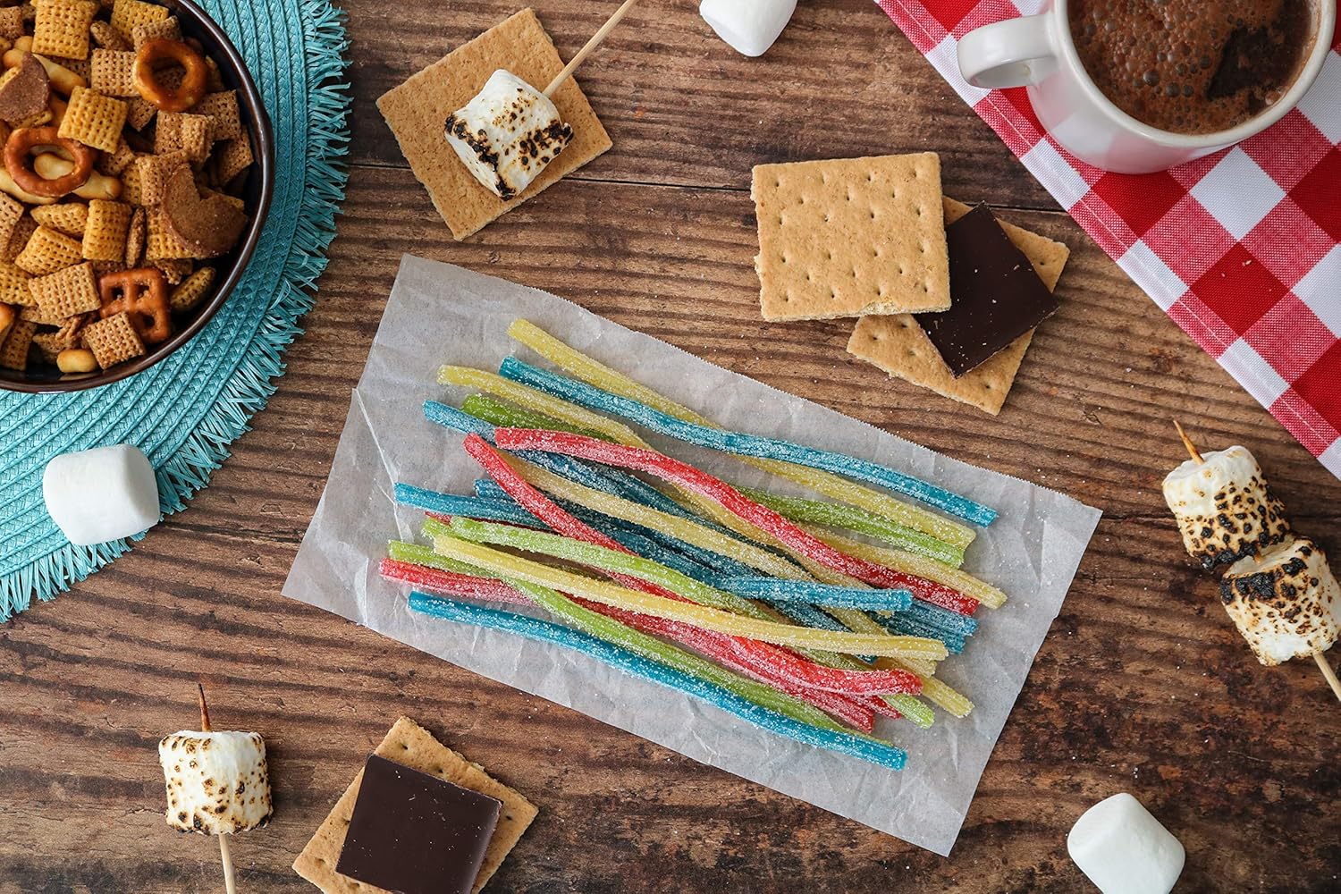 Sour Punch Straws, Rainbow Fruit Flavors, Chewy Sweet & Sour Candy, 2oz Tray (24 Pack) : Grocery & Gourmet Food
