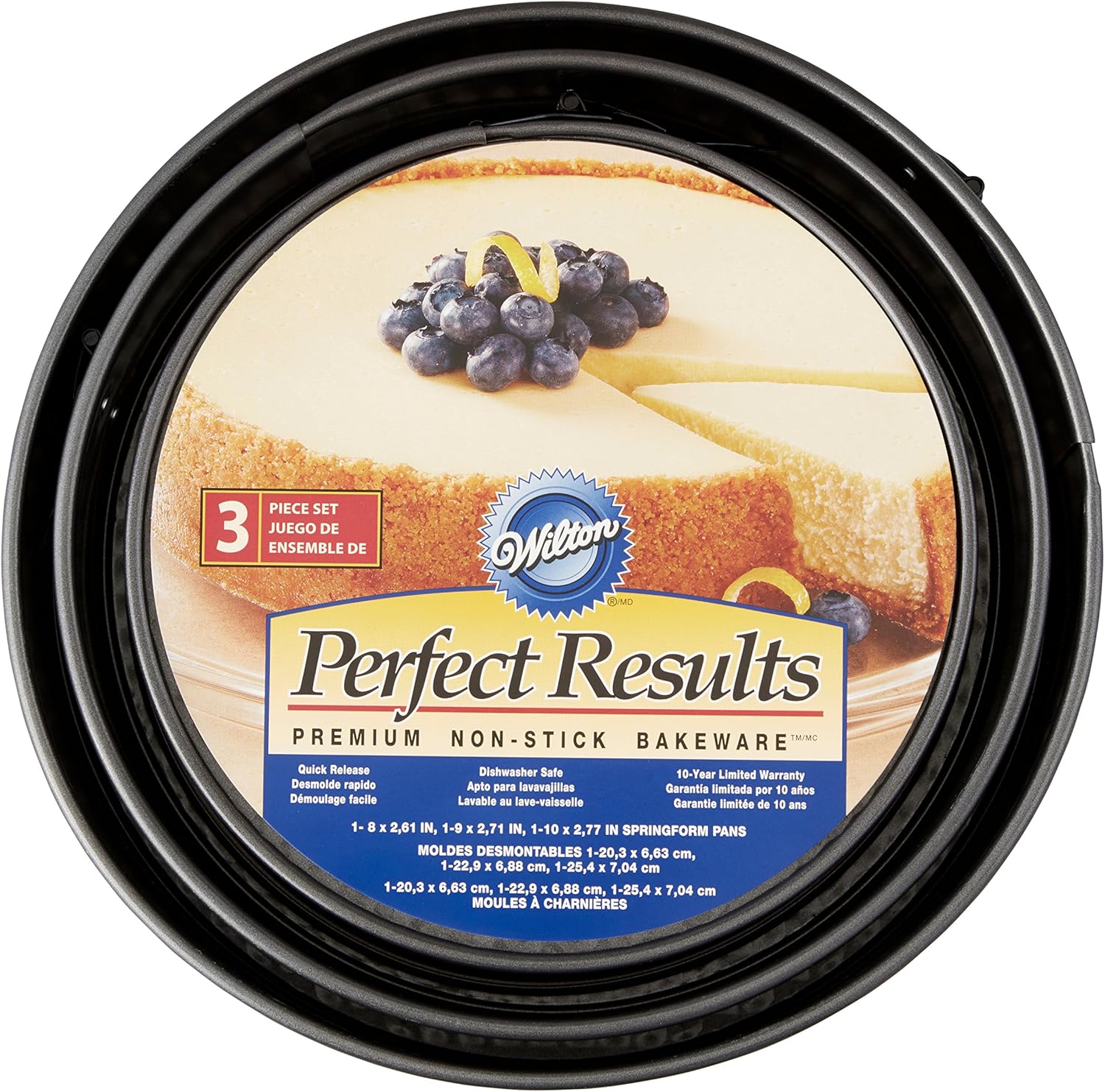 Wilton Springform Cake Pan Set, 3-Piece: Springform Cake Pans: Kitchen & Dining