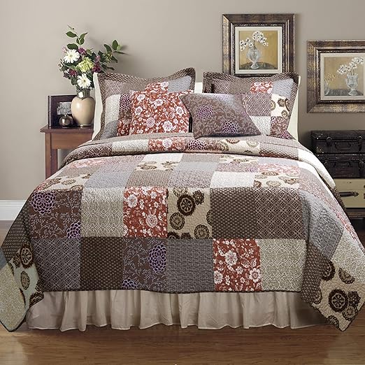Amazon Com Greenland Home Fashions Stella Quilt Set King Home