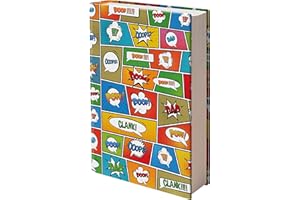 ELLOPI Fun Design, Easy Apply Book Cover 1 Pack. Stretchable Jumbo Jacket Fits Most Hardcover Textbooks Up to 9 x 11. Adhesive-Free, Nylon Fabric Protectors. Washable and Reusable School Supply for Students