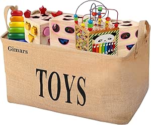 Gimars Contenedor de canasta para juguetes Caja de almacenamiento