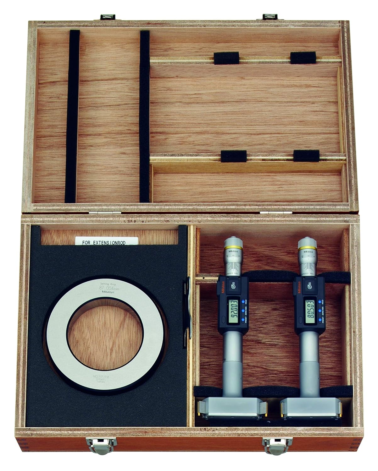 Mitutoyo 468985 Digimatic Holtest LCD Inside Micrometer, Complete Unit Set, 75100mm Range, 0