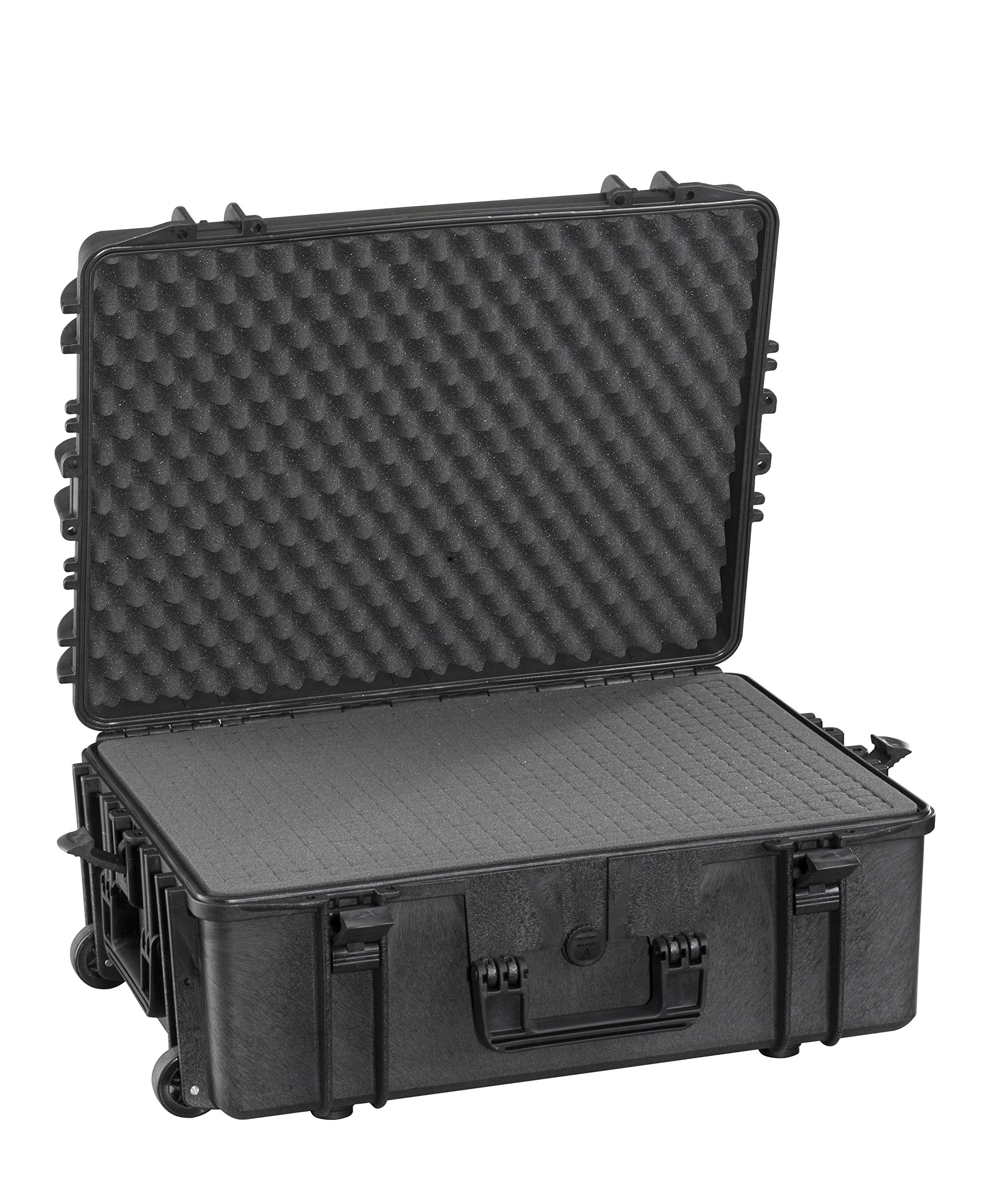 Max MAX620H340STR IP67 Rated Waterproof Durable Watertight Equipment Photography with Hard Carry Pull Handle Plastic Transit Case/Pick and Pluck Foam/Flight Case Tool Box