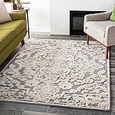 Mark&Day Area Rugs, 5x7 Ren Traditional Cream Area Rug, Grey Beige Carpet for Living Room, Bedroom or Kitchen (5'3" x 7'3")