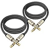GearIT Guitar Instrument Cable (3ft 2-Pack) 1/4