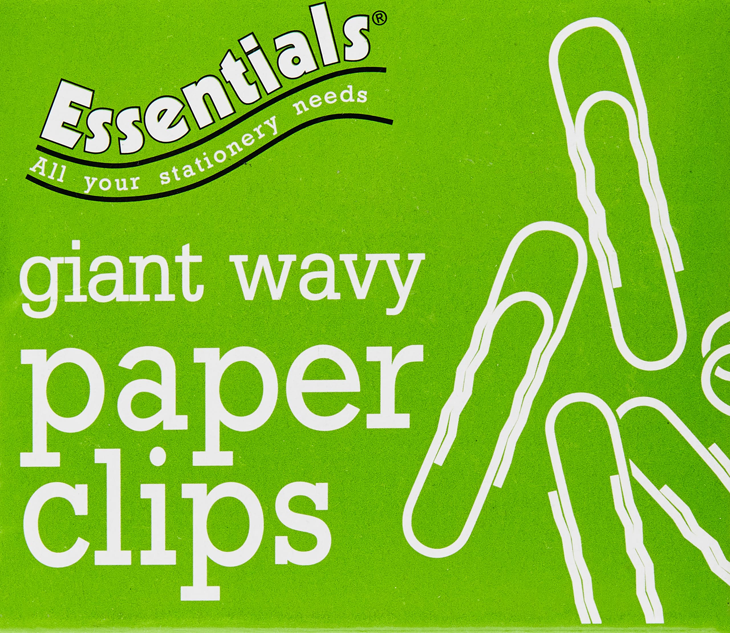 Whitecroft Essentials Value 75mm Giant Wavy Paperclip (Pack of 100)