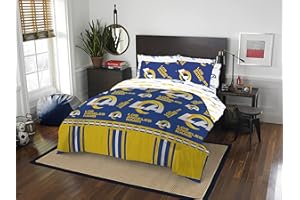 Northwest NFL Los Angeles Rams Unisex-Adult Bed in a Bag Set, Queen, Rotary