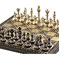 Luxury & Decorative Premium Chess Board Game Set | 12 x 12 Inches | Black & Gold | Collectible & Handmade Chess Set for Professionals & Adult for Tournament/for Gifting by INDUS LIVING