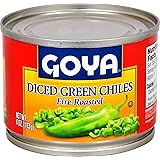 Goya Diced Green Chiles, Fire Roasted, 4 oz