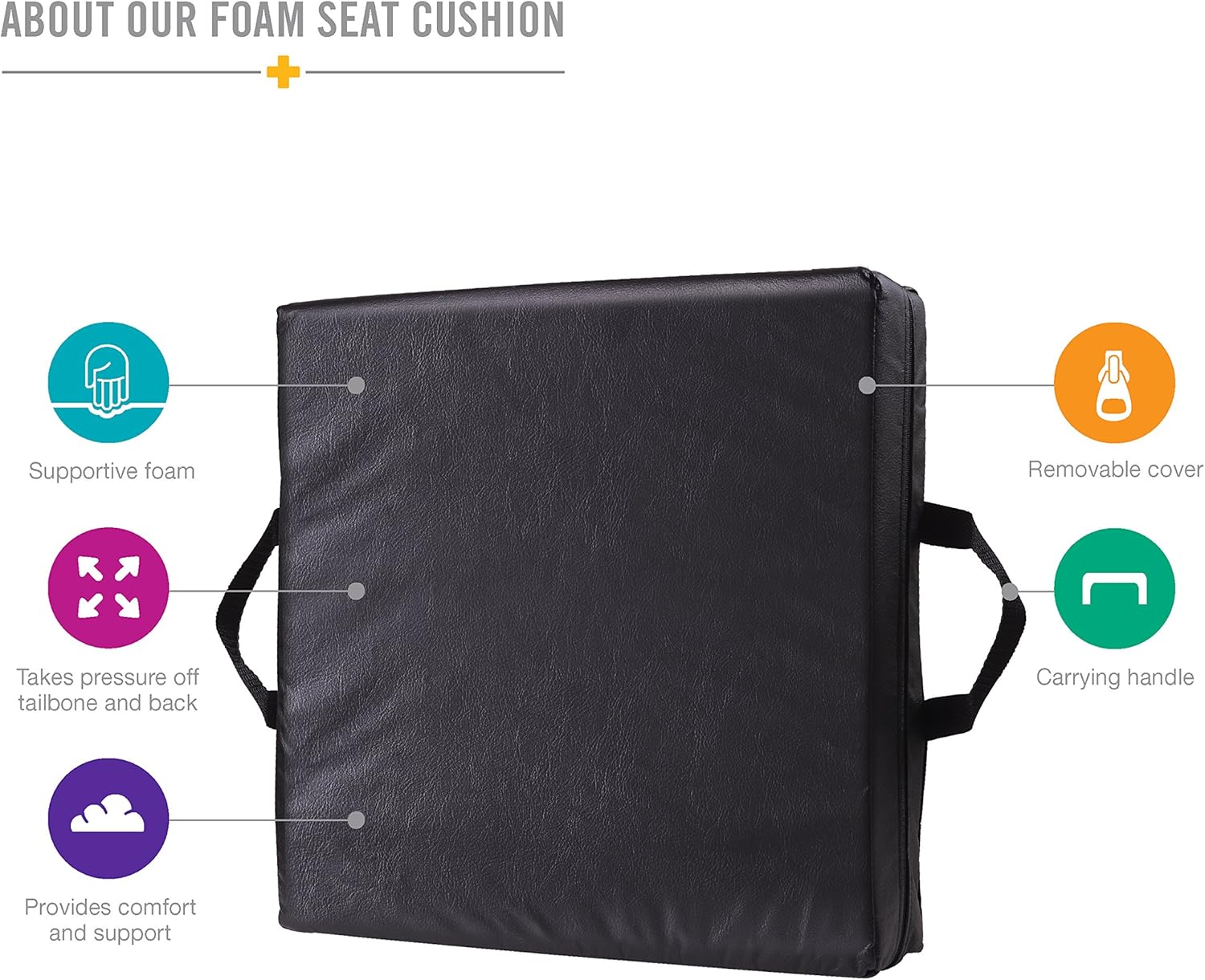 Wheelchair Seat Cushion Pillow, Black: Health & Personal Care
