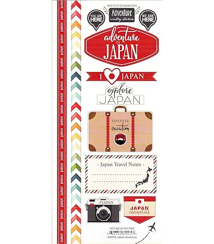 A4 Sticker Sheet Japan Vinyl Stickers - Japanese Holiday Luggage Travel # 78887