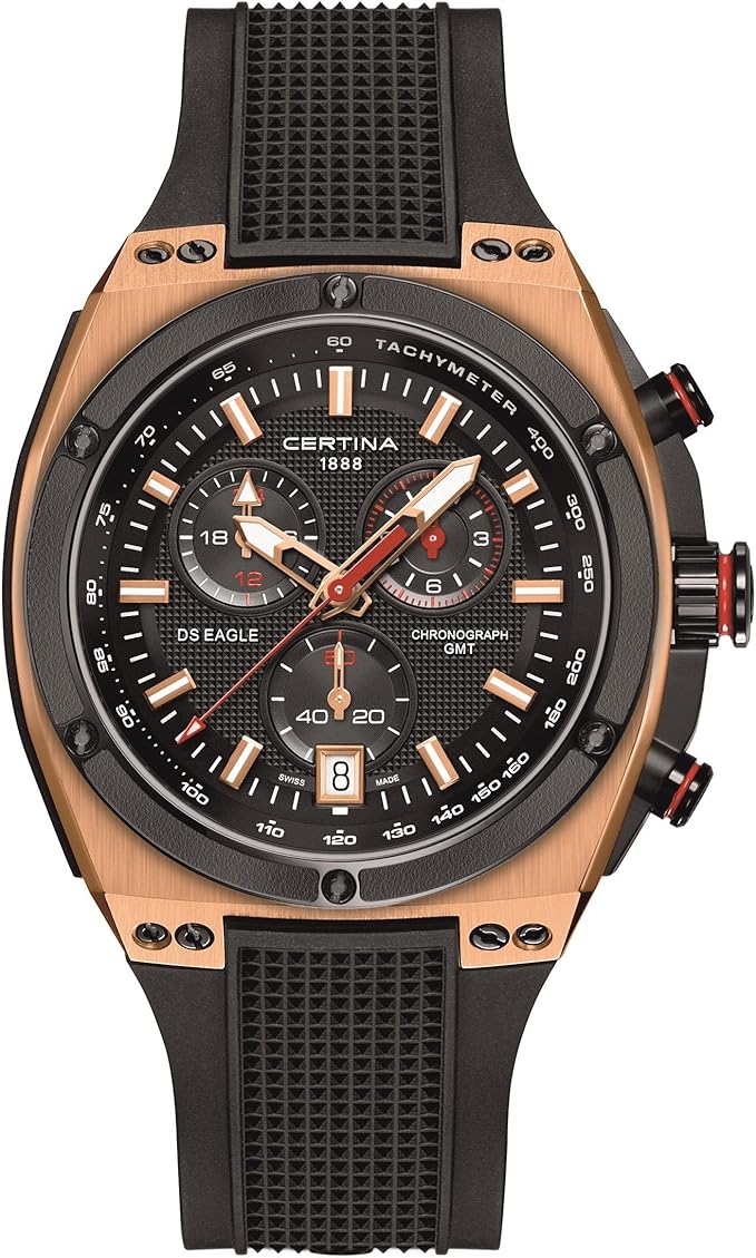 Certina Men's Quartz Watch with Chronograph XL Quartz Rubber c023.739.37.051.00 Amazon.co.uk