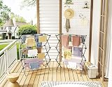 HOMIDEC 3-Tier Clothes Airer Grey, Durable Steel, Folding Design view 7