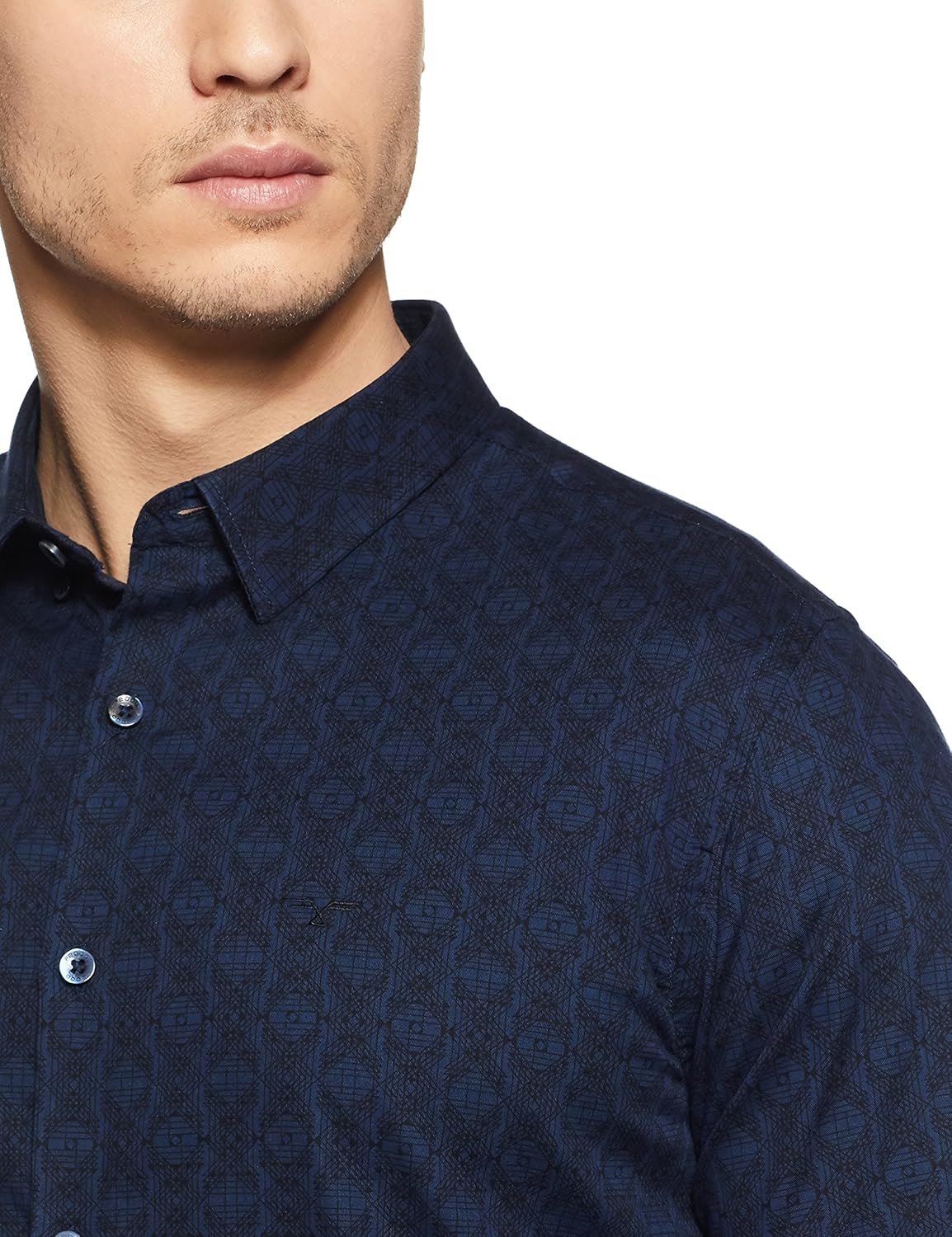 flying machine men's printed slim fit casual shirt