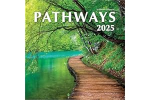 FAVOR PARTS Pathways 2025 Hangable Monthly Wall Calendar Large Monthly Vacation Photo Gift Her Him National Parks Inspirational Motivational Organizing & Planning (2025 Pathways)