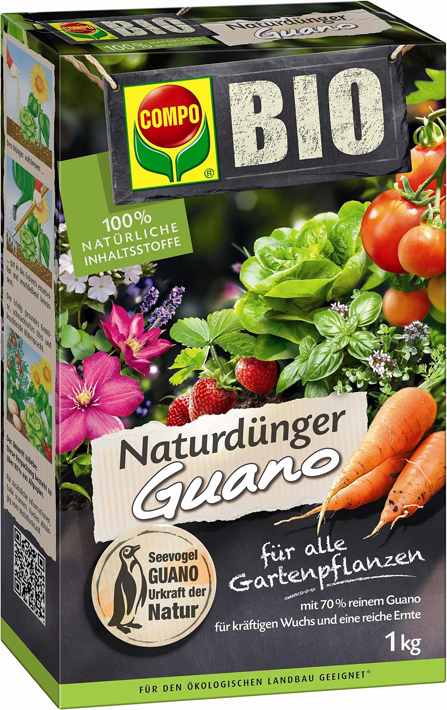Compo Guano 12401 Compo Bio Natural Fertilizer Organic Guano Fertilizer 1Kg 12401 587411
