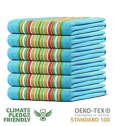 Urban Villa Kitchen Towels Waffle Stripes Dish