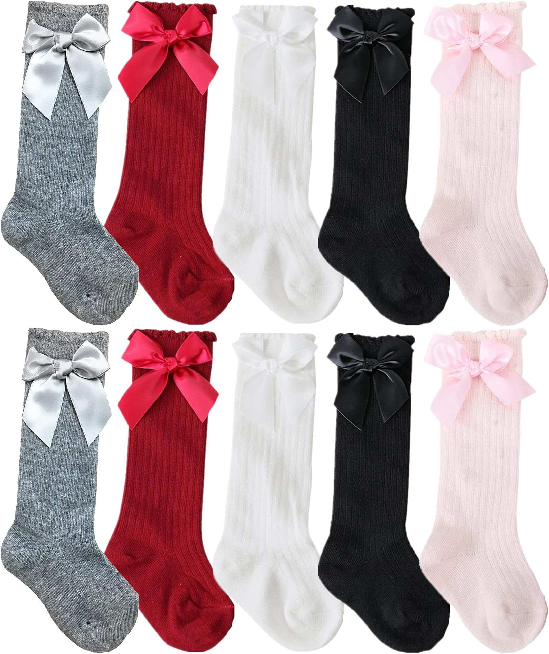 Baby Toddlers Knee-High Socks Little Girl Princess Cute Bow Socks
