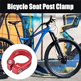 X AUTOHAUX 28.6mm Aluminium Alloy Bike Seat Post Clamp Red view 2