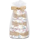 The Honest Company Diaper Cake, Plant-Based, Rose Blossom, 35 Count