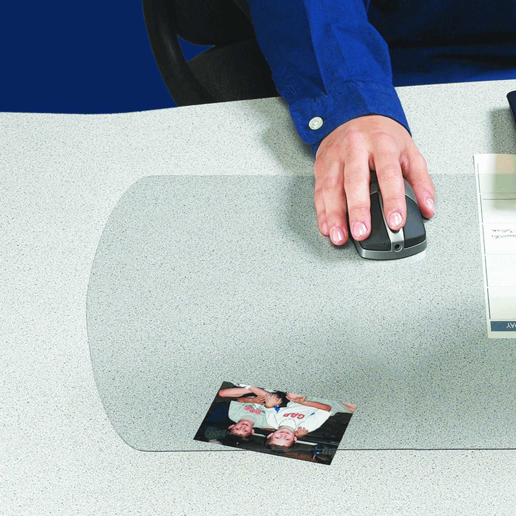 Artistic 14"x30" Krystal View Desk Pad Curved for Workstations, Clear