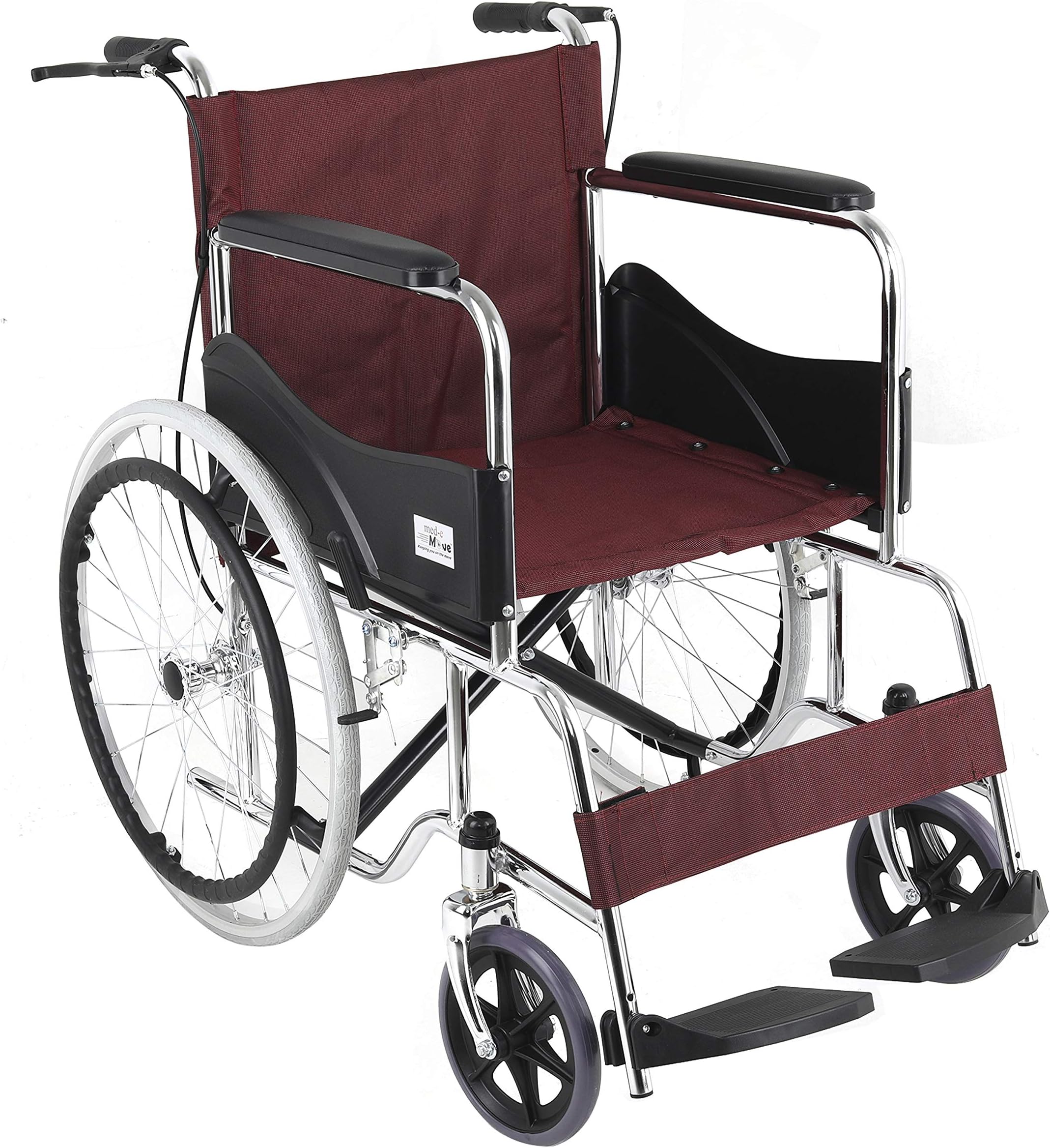 SHREE SURGICALS Basic Wheelchair (Red and Blue)