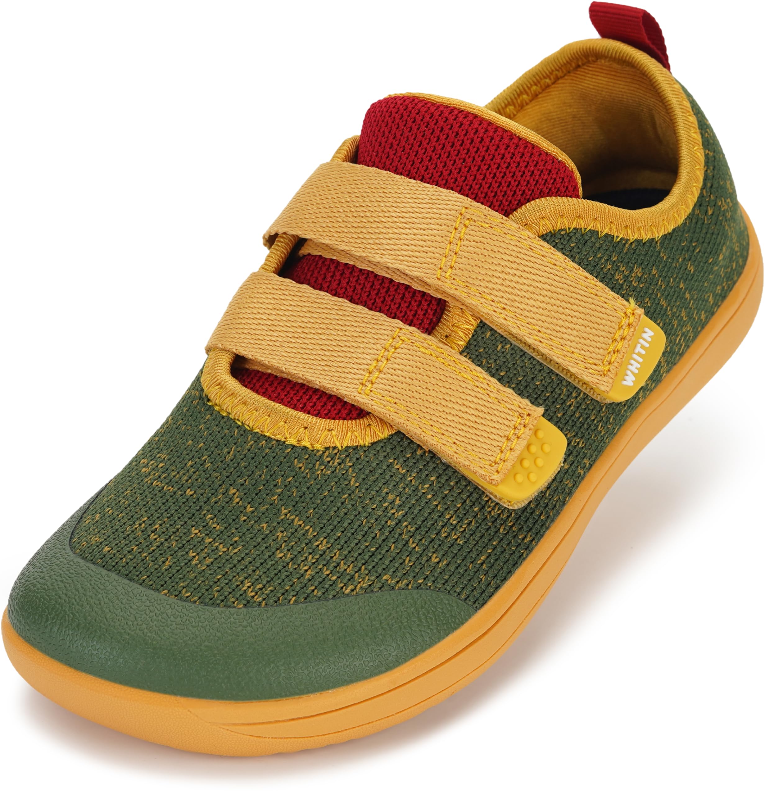 Photo 1 of **MINOR DAMAGED**
WHITIN Wide Barefoot Shoes for Toddler Minimalist Zero Drop Sneakers for Boys Girls Kids Size 7 Fashion Casual Tennis Walking Running Sport Green 24